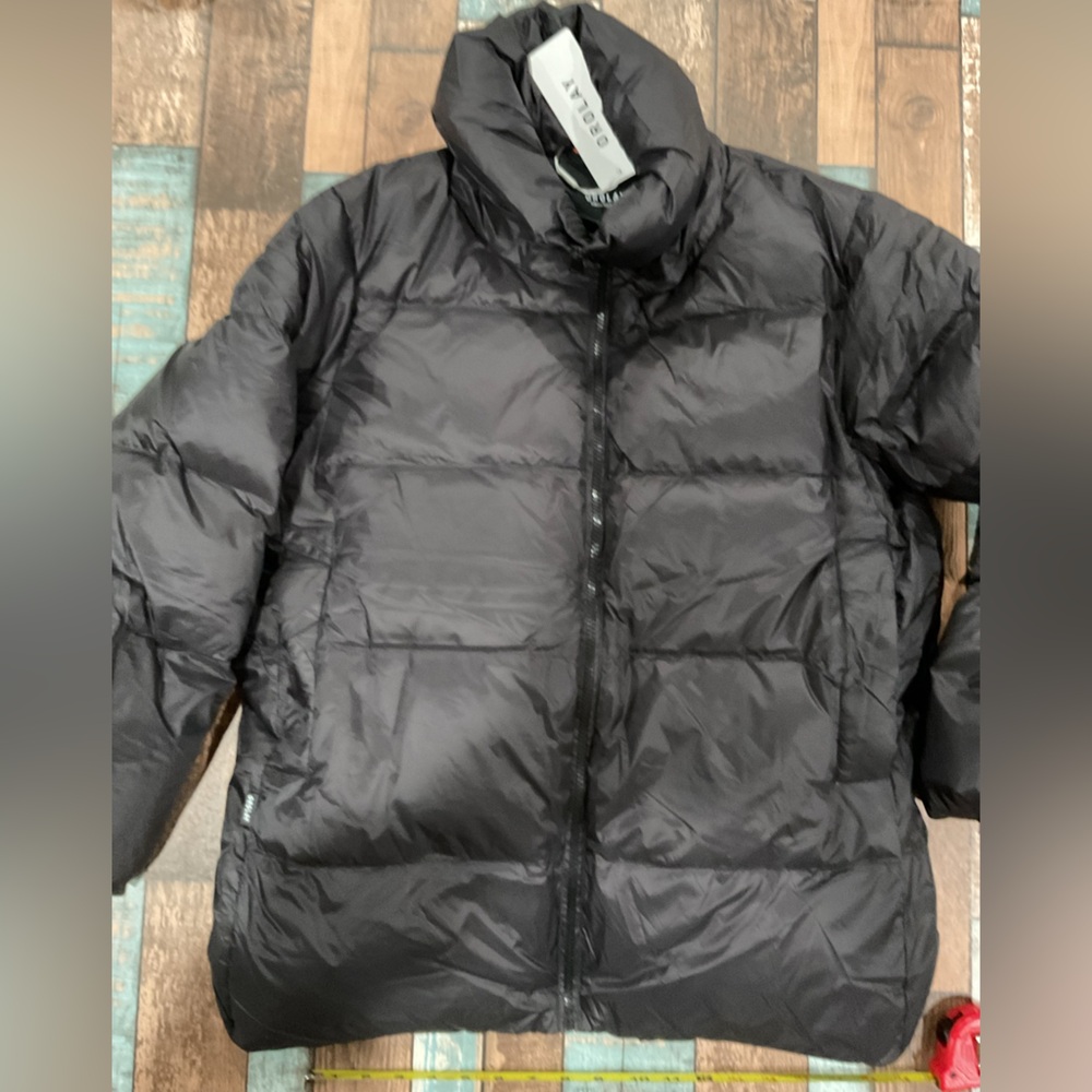 Orolay black ladies puffer jacket Duck down nwt size large coat